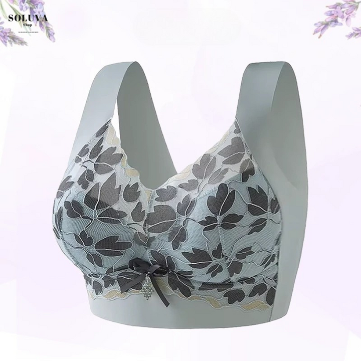 SoftLift seamless lift bra by Emma & Rose, shown in nude color with smooth, supportive fabric and adjustable straps.