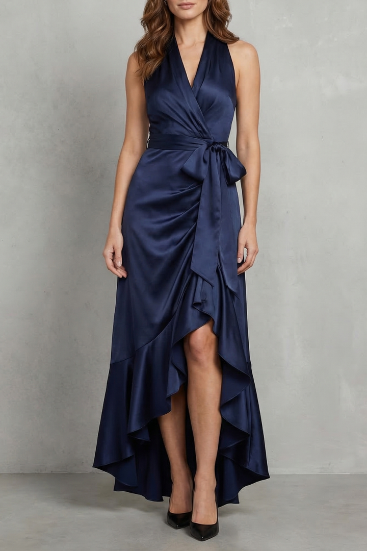 Noctavelle – Satin draped silhouette – Evening maxi dress