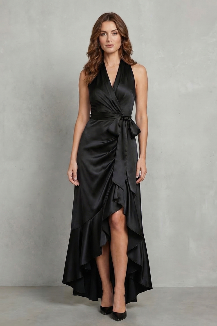 Noctavelle – Satin draped silhouette – Evening maxi dress