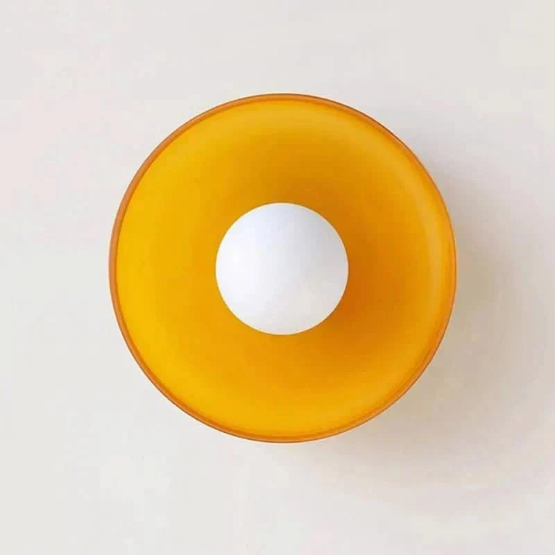 Scandinavian Glass Ceiling Lamp - Modern Home Lighting