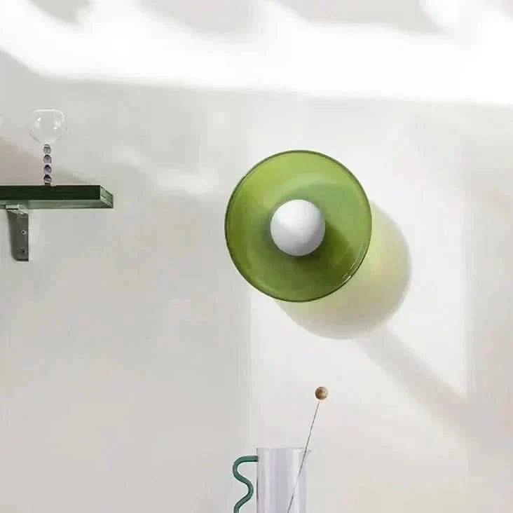 Scandinavian Glass Ceiling Lamp - Modern Home Lighting