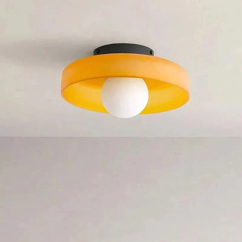 Scandinavian Glass Ceiling Lamp - Modern Home Lighting