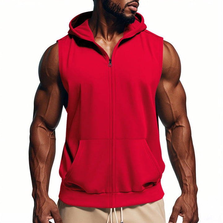 Men's Full-Zip Hooded Vest for Active Style & Comfort