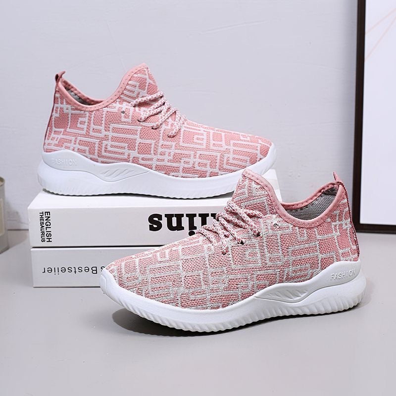 Women's Breathable Casual Sneakers with Stylish Knit Design EB