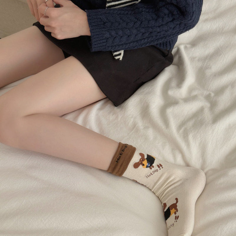 Casual Cartoon Dog Socks