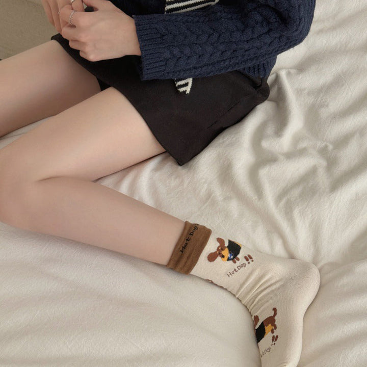 Casual Cartoon Dog Socks