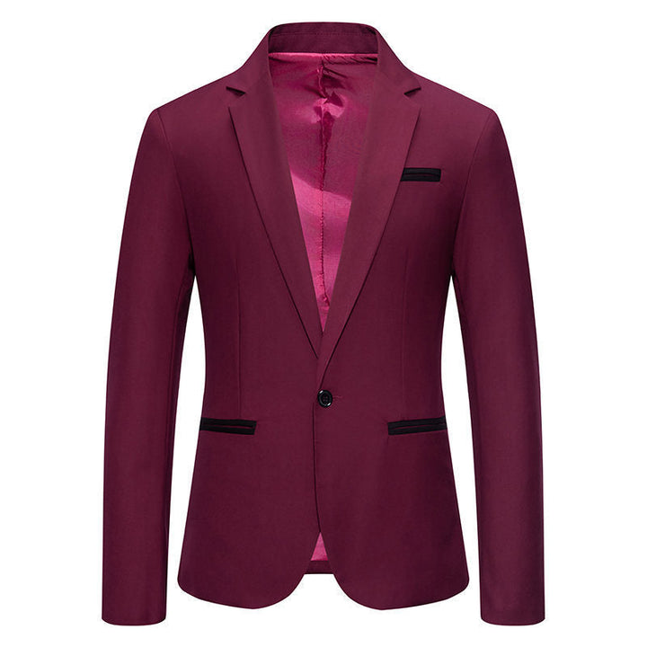 Men's Elegant Blazer with Contrasting Lapels