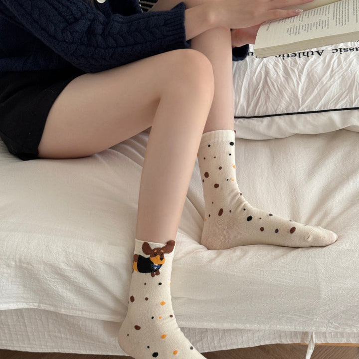 Casual Cartoon Dog Socks