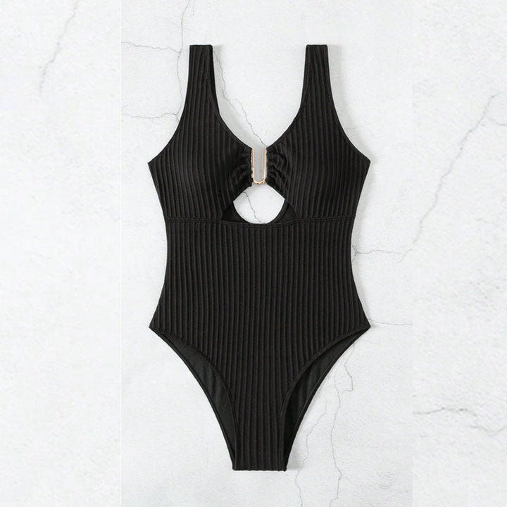 Damen Cut-Out Badeanzug mit elegantem Rippendesign EB