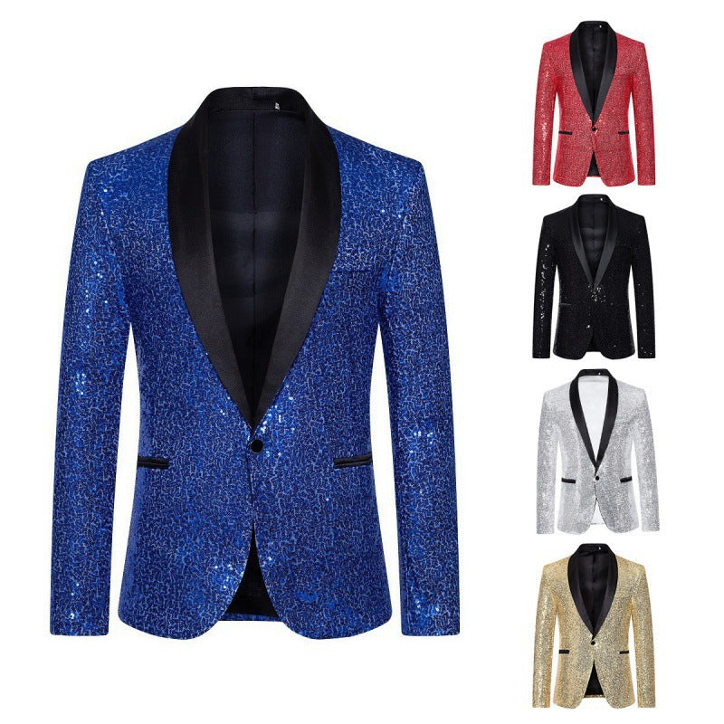 Men's Glamorous Sequin Blazer - Modern Cut for Events