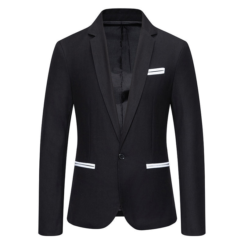 Men's Elegant Blazer with Contrasting Lapels