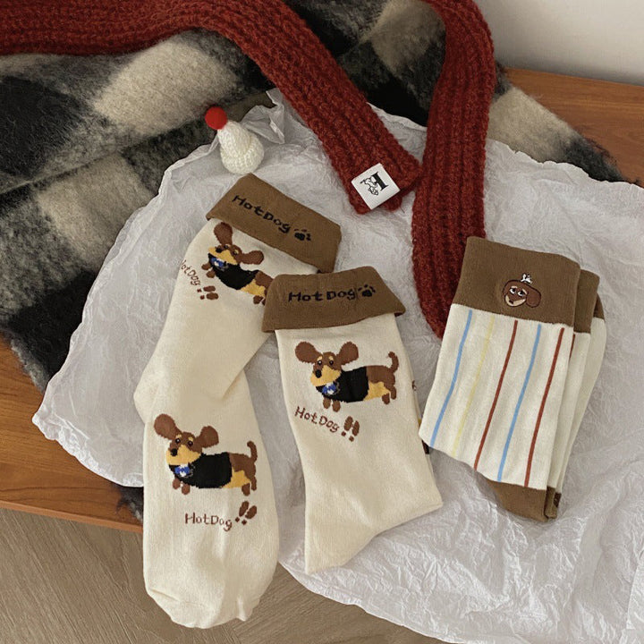 Casual Cartoon Dog Socks