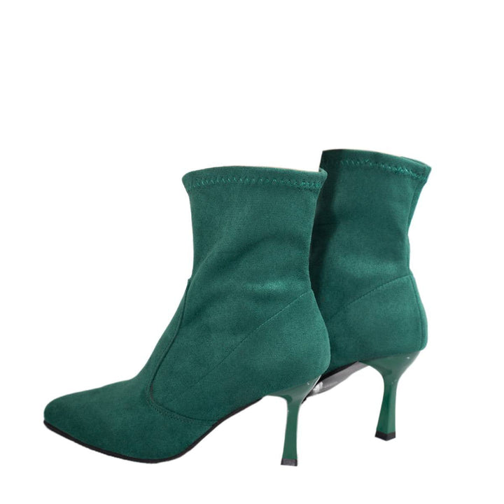 Women’s Ankle Boots with Transparent Heel and Padded Insole