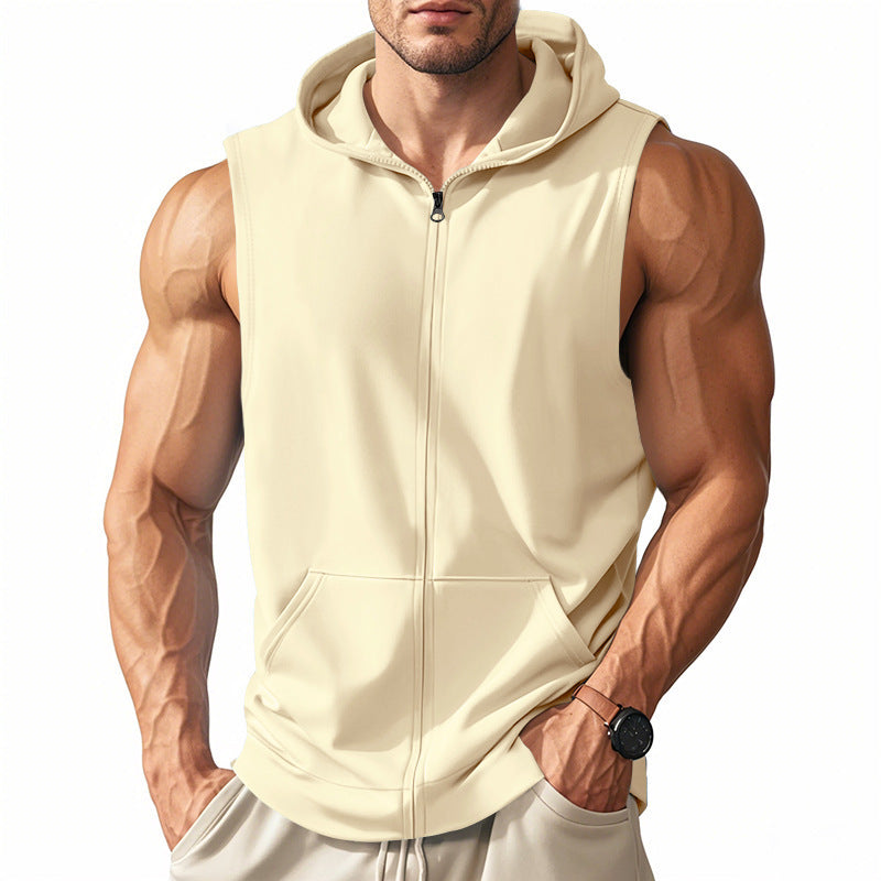 Men's Full-Zip Hooded Vest for Active Style & Comfort