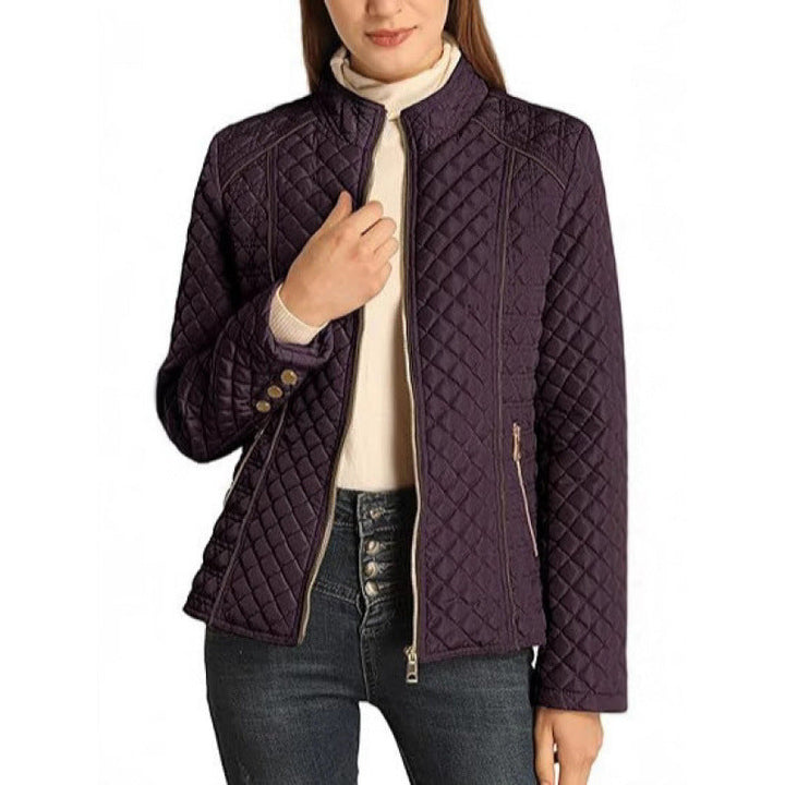 Women's Casual Quilted High-Collar Puffer Jacket
