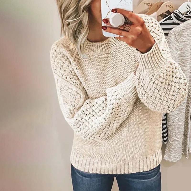 Casual Knit Pull Over in Solid Colour