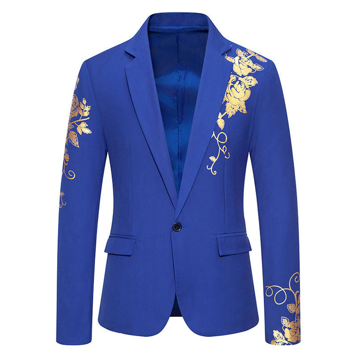 Men's Elegant Floral Design Blazer for Special Occasions