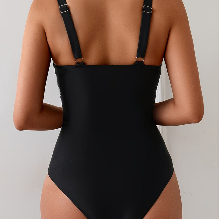 Women's Swimsuit with Creative Side Inserts and Shaping Effect EB