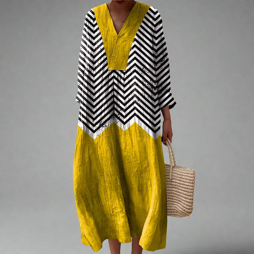 Ainsley Elegant Geometric Dress - Elena Harper
