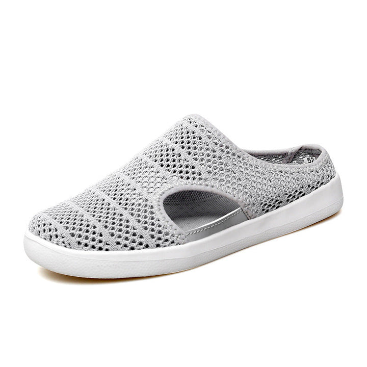Women's Breathable Slip-On Clogs with Elastic Mesh Design EB
