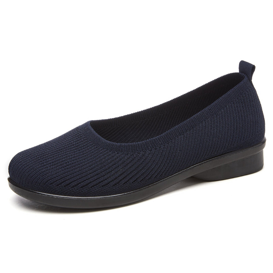 Ladies Comfortable Knit Ballerinas with Elastic Entry EB
