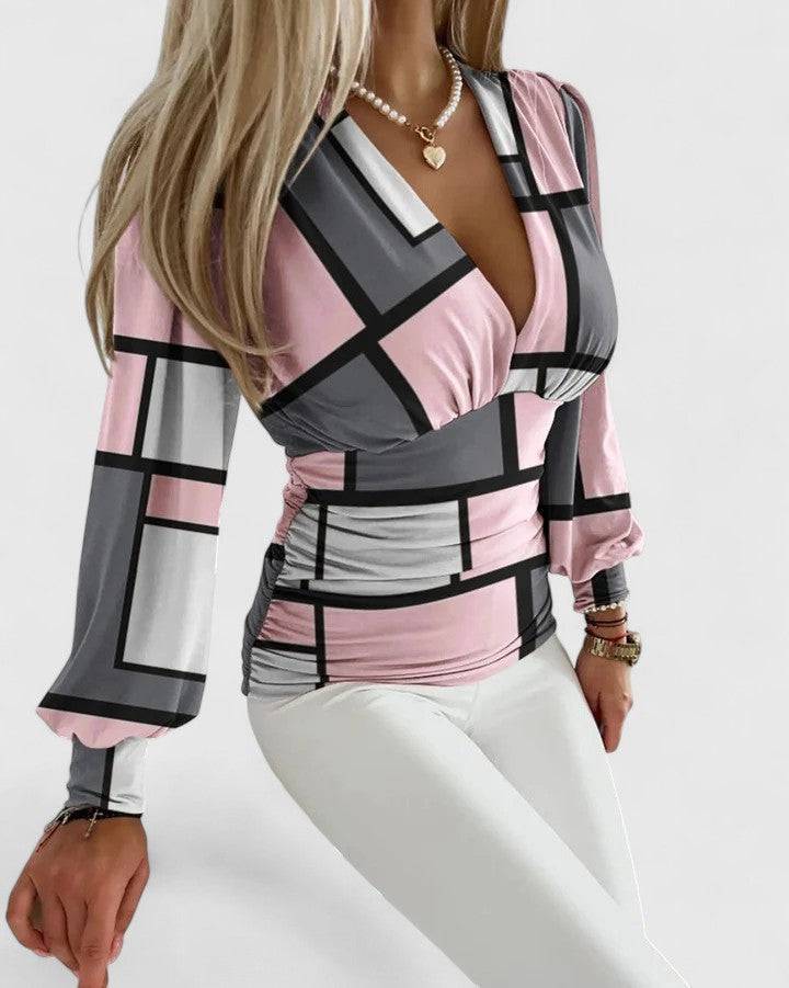 Loravine™ elegant V-neck top by Emma & Rose Cape Town, featuring a stylish V-neck design and lightweight fabric.