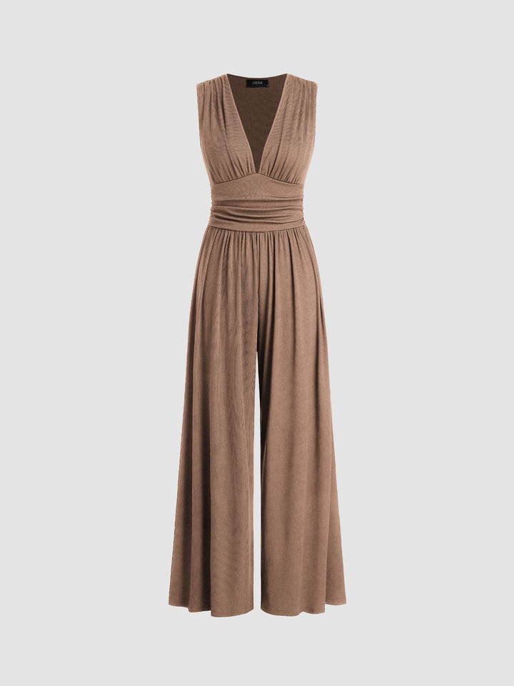 Charity™  |  Chic Sleeveless Wide-leg Jumpsuit