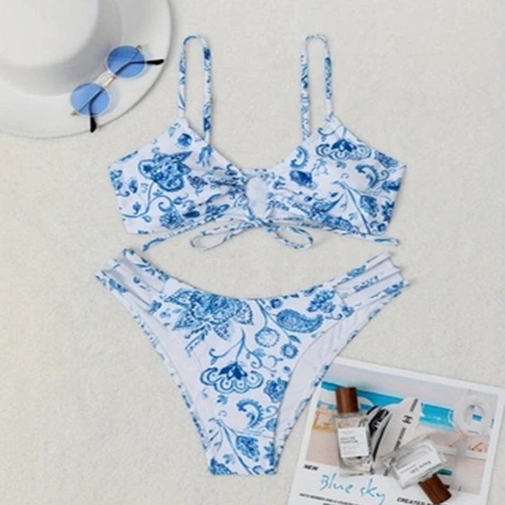 Women's Bandeau Bikini with Playful Cord Detail EB