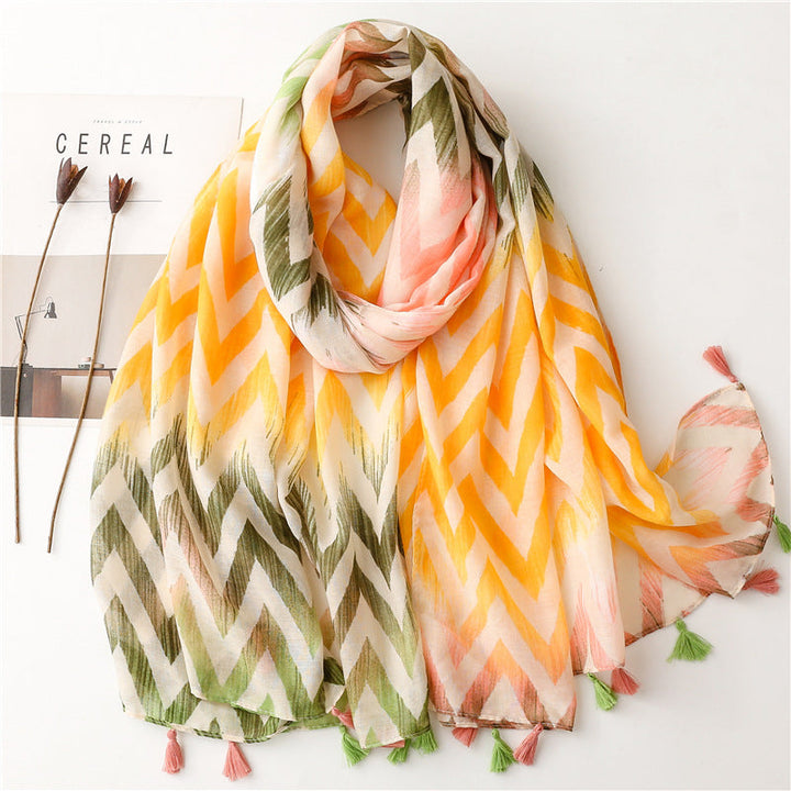 Casual Geometric Print Scarf