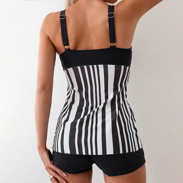 Women's Swimsuit with Stylish Striped Pattern EB
