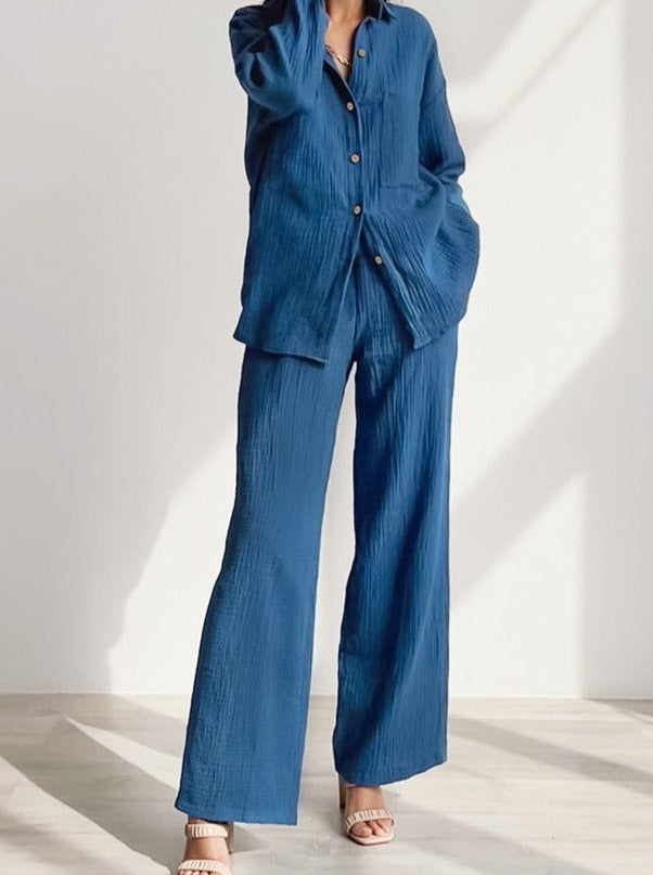 Chiara - Long Sleeve Crepe Pajama