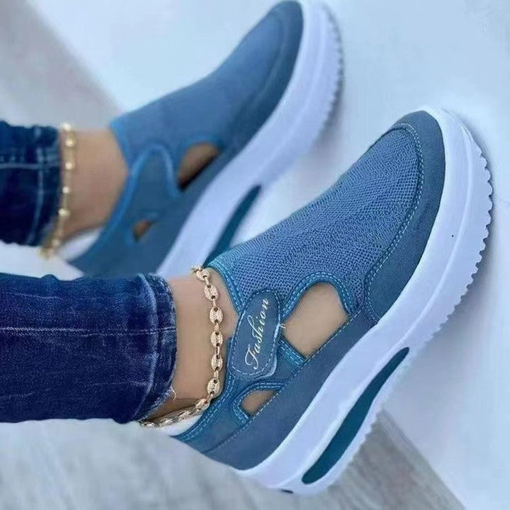 Ladies' Breathable Sneakers with Fashionable Mesh Upper and Non-Slip Sole EB