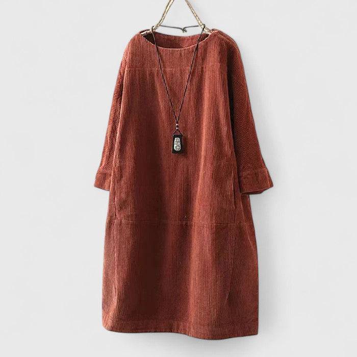 Lorra™ Emma & Rose Cape Town comfortable midi dress in soft fabric, featuring a relaxed fit and elegant design.