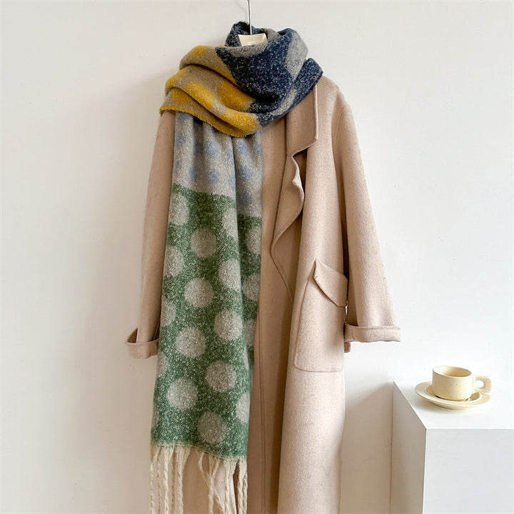 Warm Polka Dot Scarf