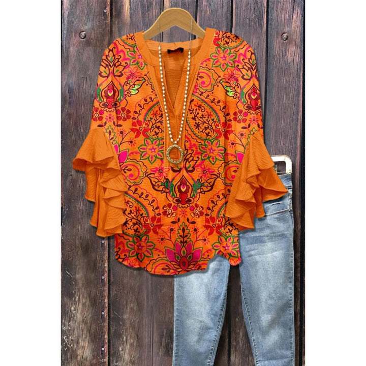 BLOUSE WITH RUFFLES FOR WOMEN