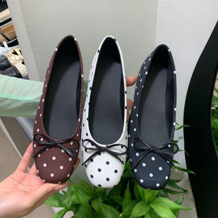Ladies' Ballerinas with Polka Dot Pattern EB