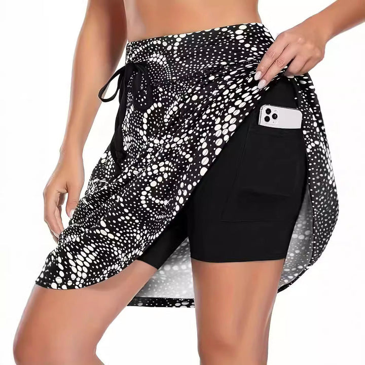 Women's Athletic Skirt with Built-in Compression Shorts