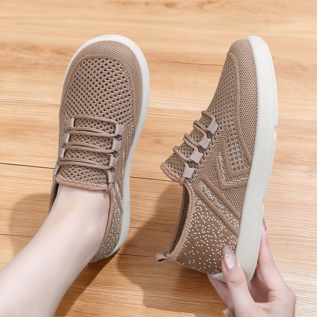 Women's Breathable Sneakers with Elastic Laces EB
