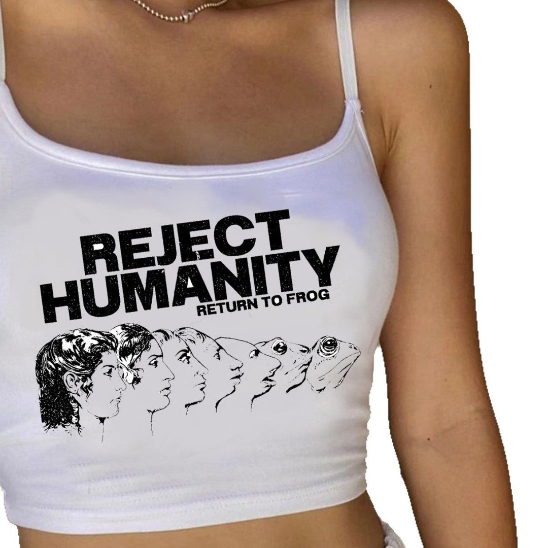 Women's Bandeau Top with Creative Graphic Print EB