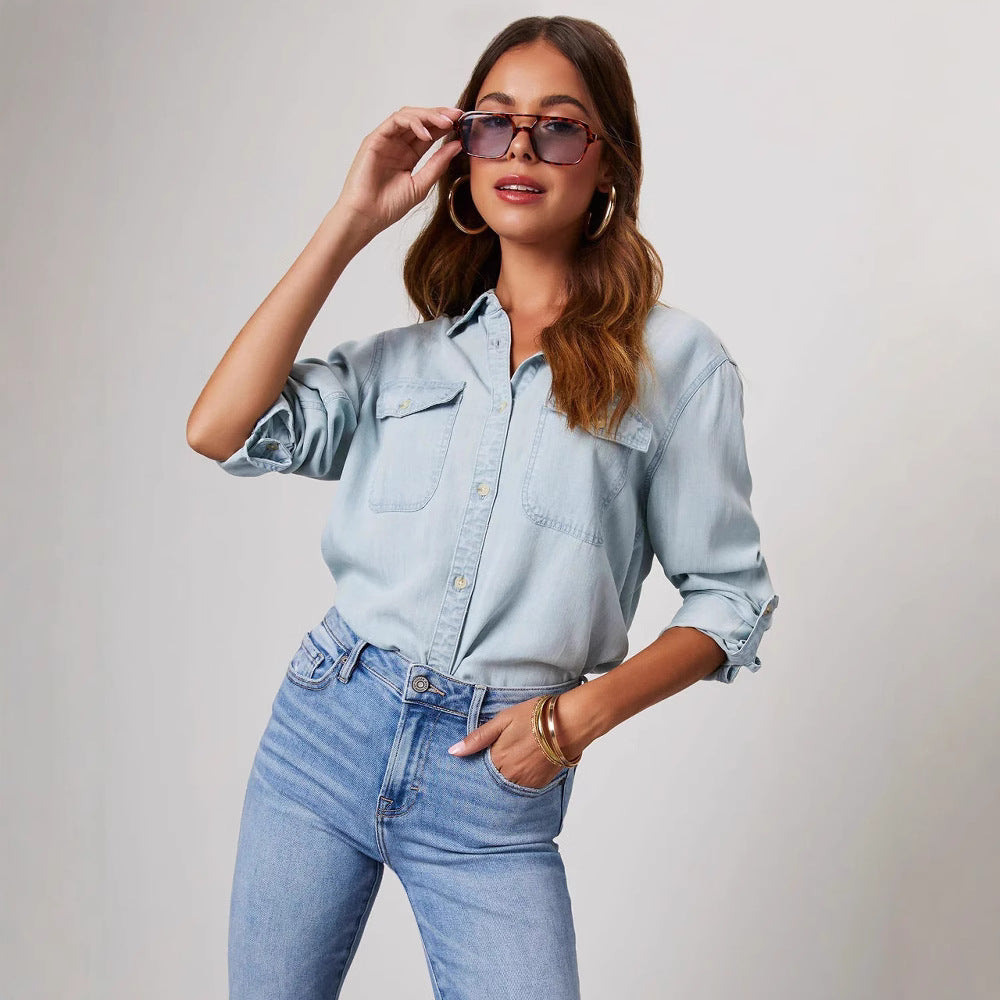 Kate | Casual Oversized Denim Shirt for Women