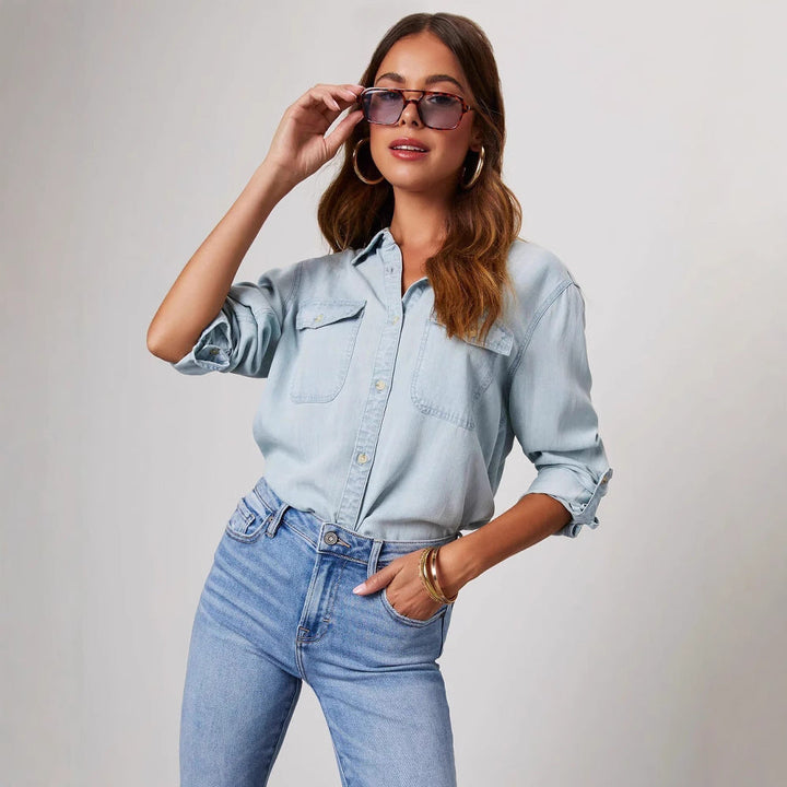 Kate | Casual Oversized Denim Shirt for Women