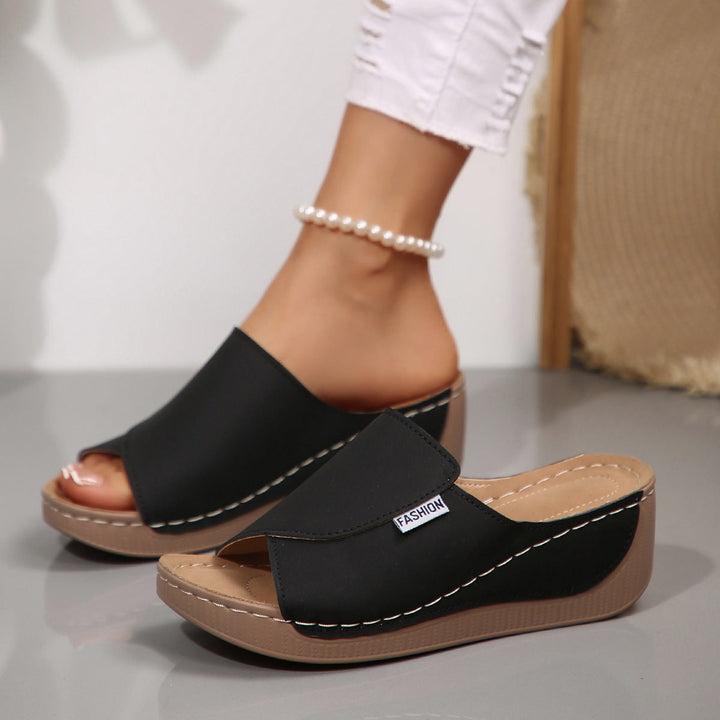 Ladies Comfortable Wedge Slippers EB