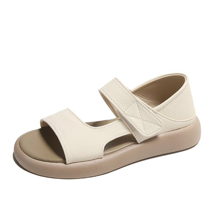 Women's Comfortable Strap Sandals with Adjustable Velcro EB, view 5 - Elena Harper
