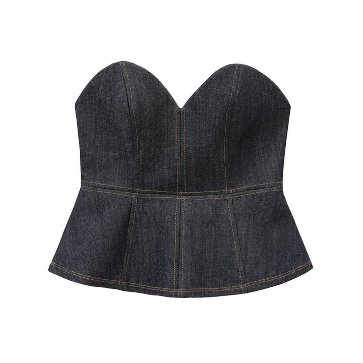 Damen Denim Korsett Top EB