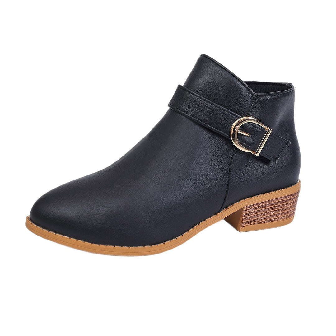Women's Ankle Boots with Cushioned Insole and Convenient Zipper