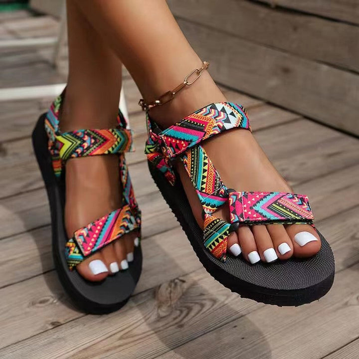 Guadalupe | Lightweight Women's Sandals with Colourful Straps