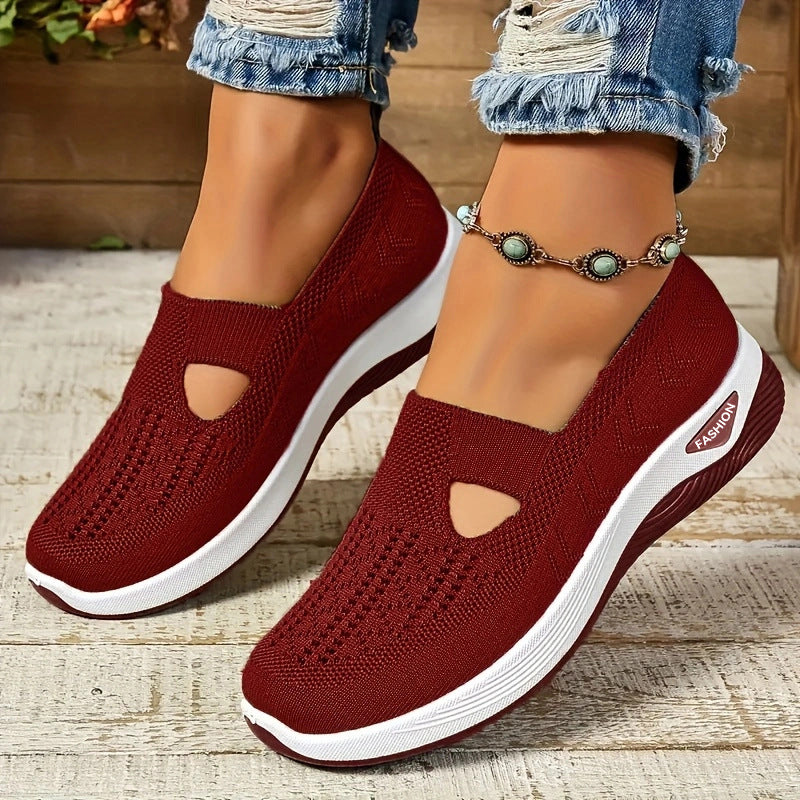 Women’s Comfortable Slip-On Sneakers with Breathable Mesh Structure EB