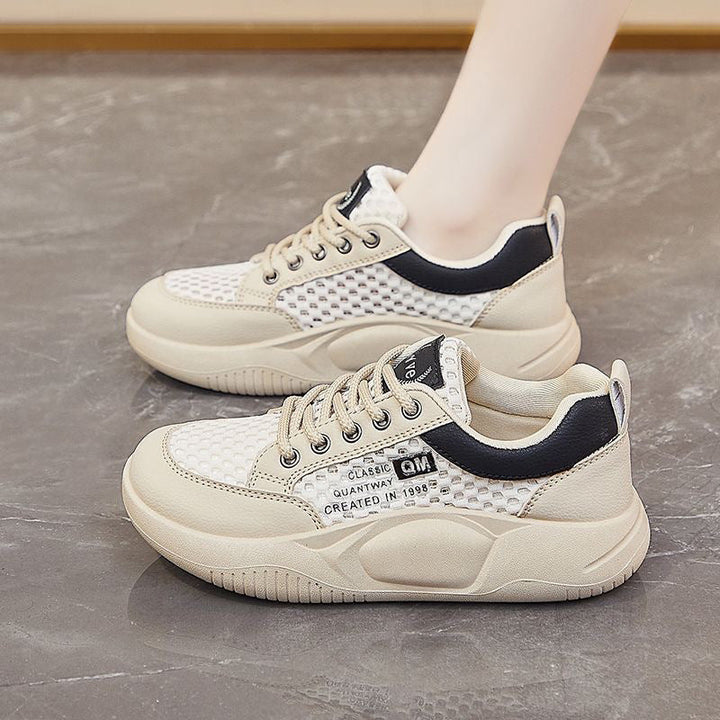 Women's Breathable Sneakers with Elastic Lacing and Stable Sole EB