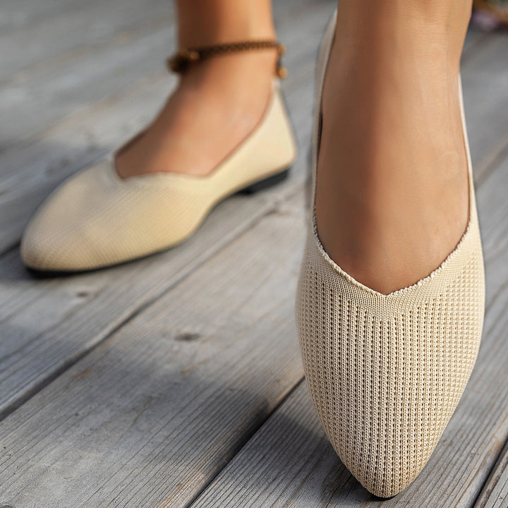 Ladies' Ballerinas with Creative Houndstooth Pattern and Flexible Footbed EB