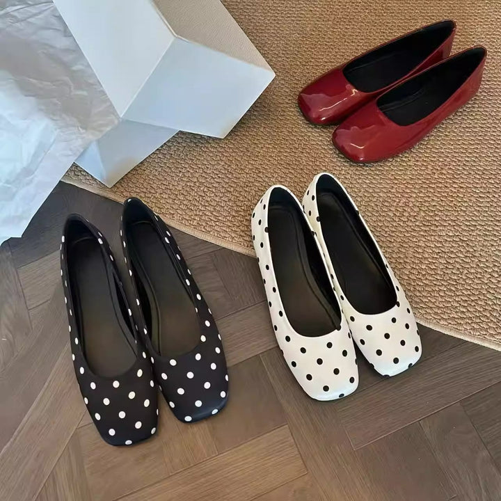 Ladies' Ballerinas with Classic Polka Dot Design EB